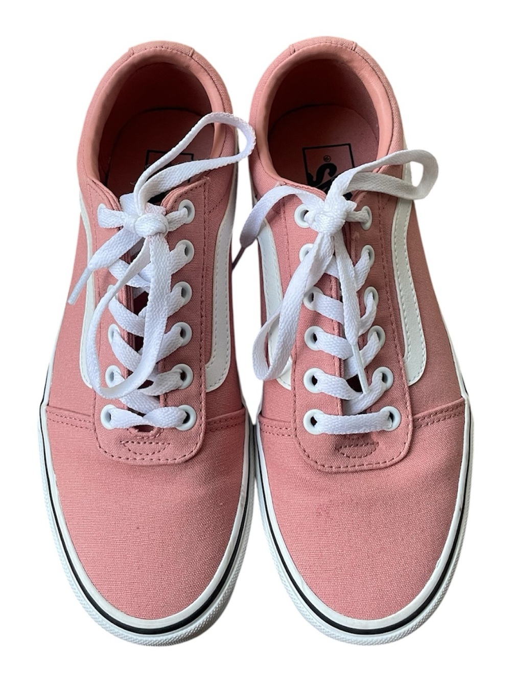 Vans Pink women’s Canvas Low-Top Sneakers with White Stripe and Laces